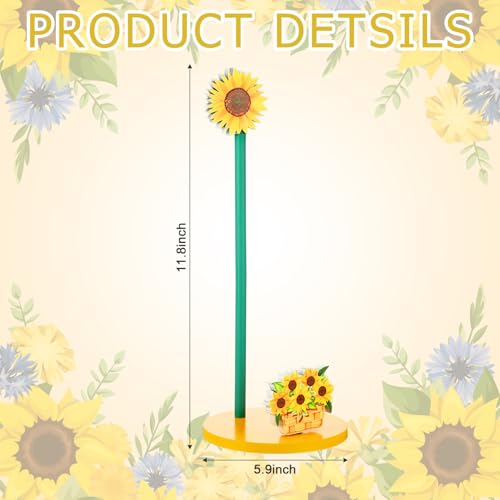 Namalu Sunflower Paper Towel Holder Sunflower Kitchen Decor Kitchen Fun Paper Towel Holder Dispenser for Bedroom Toilet Countertop Decor - style: Sunflower