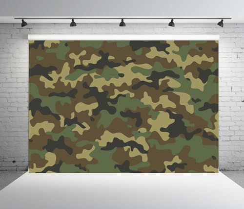 BELECO 8x6ft Fabric Abstract Camouflage Texture Backdrop Army Soldier Military Background Welcome Soldier Theme Party Decorations Kids Adults Birthday Shooting Photo Studio Props - size: 8x6FT
