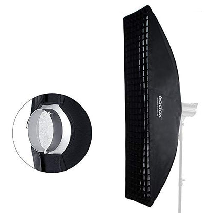 Godox 12"x47" / 30x120cm Softbox Honeycomb Grid Strip Soft Box Bowens Mount for Photo Studio Flash (FW 30x120(2PCS)) - color: FW 30x120(2PCS)