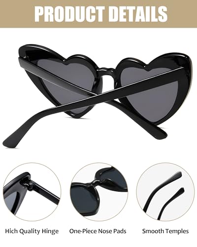 20 Pairs Heart Shaped Sunglasses for Women Colorful Glasses Fun Trendy Transparent Heart Sunglasses Party Favor - color: Heart-mix-20 Pack