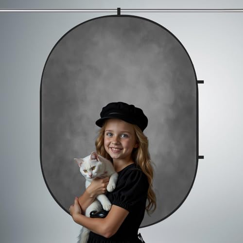 Kate 5x6.5ft(1.5x2m) Collapsible Backdrop Brown Grey Texture Pop up Backgrounds Folding Photography Backdrops Photoshoot Prop