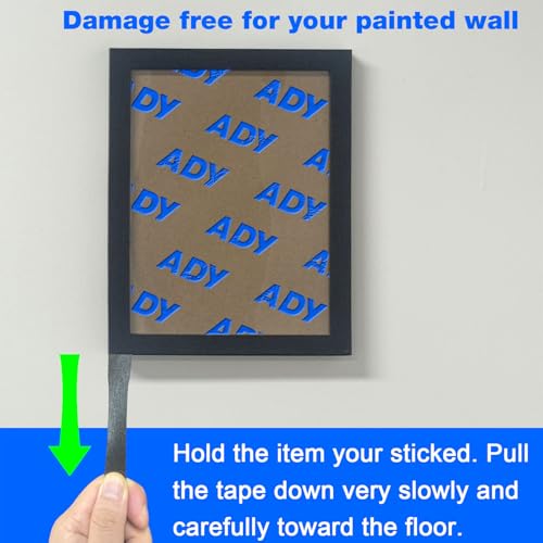 ADY Double Sided Tape Heavy Duty Removable 1in x 20ft, Double Stick Tape Foam Tape for Walls, Picture Hanging Strips with Adhesive Damage Free for Office Rent Room, Mounting Tape for Poster - color: Black