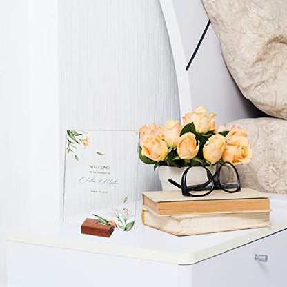 Roowest 25 Pcs Wood Place Card Holder 2 Inch Rustic Table Number Holders Stands Wooden Sign stand Photo Card Display for Wedding Party Birthday Retail Shop Office Pictures Menu Decorations