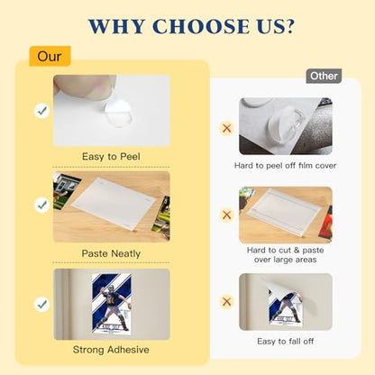 100Pcs Adhesive Glue Stick Dots Double Sided Sticky Tack Removable - Clear Museum Mounting Putty No Damage for Wall Decor, Figurine, Poster, No Trace Dots - Strong Adhesive Dots for Balloon & Crafts