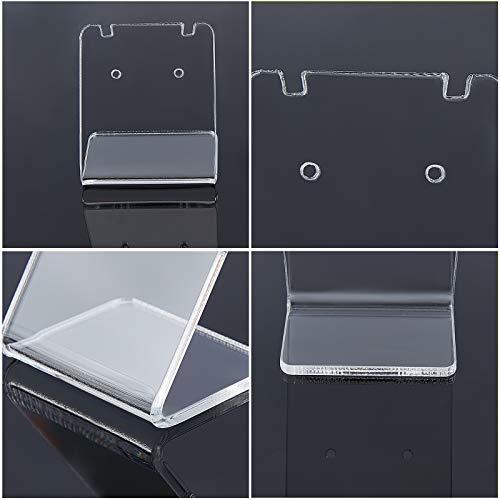 PH PandaHall 24 Packs 48 Holes Earring Holder L-Shape Jewelry Organizer Displays Marketing Acrylic Ear Stud Necklace Stand Holders for Necklace Jewelry Dangling Slant Back Display (1.3x1.3x1 Inch)