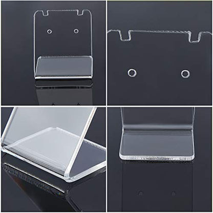PH PandaHall 24 Packs 48 Holes Earring Holder L-Shape Jewelry Organizer Displays Marketing Acrylic Ear Stud Necklace Stand Holders for Necklace Jewelry Dangling Slant Back Display (1.3x1.3x1 Inch)