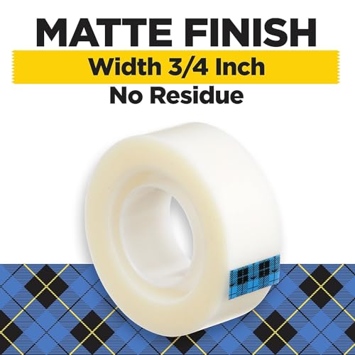 Scotch Wall-Safe Tape, 2 Refill Rolls, Clear Removable Wall Tape with Matte Finish for Hanging Photos, Art, and Décor, 3/4 in x 1,296 in - style: 3/4 in x 1296 in