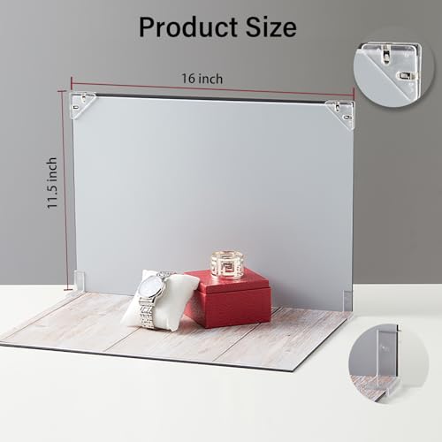 Photo Backdrop Board 7pcs 14patterns Small Product Food Photography Double-Sided Table Top Backdrop Kit Flat Lay Props for Jewelry and Cosmetics(16X11.5 Inch) - color: Wood Solid Color