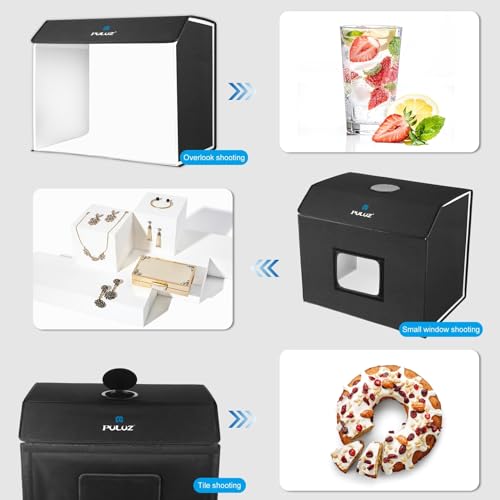 PULUZ Light Box Photography 24x16in, Portable Photo Studio Light Box with 336+336 LED Lights ＆4 Color backdrops Professional Photography Lighting Tent Kit for Big Product Photography Lightbox - color: 24x20x16in