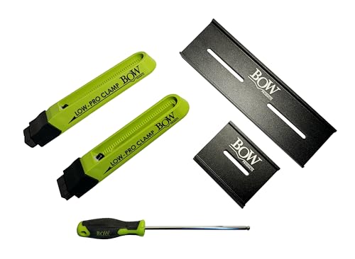 BOW Products Low Profile Clamping Kit - For Use on CNC Machines, MFT Tables, Dog Tables, T-Track Tables and Work Benches - Includes Hold Down Clamps, Fences, Interchangeable Tips and Hardware