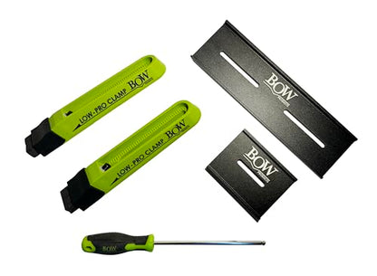 BOW Products Low Profile Clamping Kit - For Use on CNC Machines, MFT Tables, Dog Tables, T-Track Tables and Work Benches - Includes Hold Down Clamps, Fences, Interchangeable Tips and Hardware