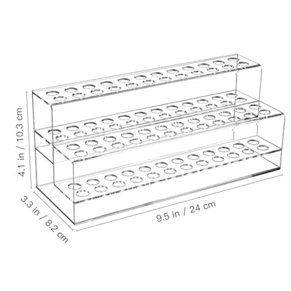DECHOUS Clear Pen Display Stand, 2 Tier 48-Slots Acrylic Pen Holder Display Stand for Craft Shows, Multipurpose Pencil Pen Stand for Desk, Home, Office, School, Makeup Brushes Display