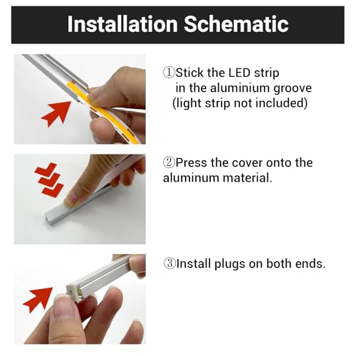 HAMRVL 6-Pack 16Inch 10×10mm LED Aluminum Channel System for Wood Slat Wall Panels, U Shape LED Channel Profile with Mounting Accessories, LED Strip Lights Diffuser for Acoustic Panels Home Decor - size: Silver-6Pack 16inch
