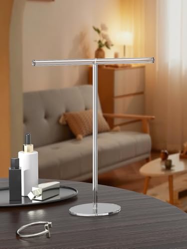 Acrylic Jewelry Necklace Organizer Holder for Women, Bracelet Display Stand for Vendors, Clear Storage Hanger for Small Necklace, Jewelry Hanging Tree Stand for Selling (1 Tier) - style: 1 Tier