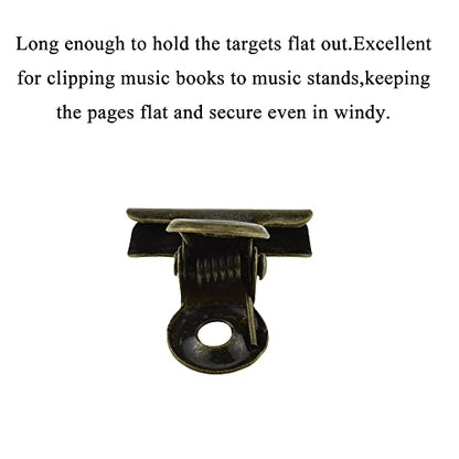 HAHIYO 0.87inch Brown Bulldog Clips Metal File Hinge Binder Clips Clamps Save Space Strong Spring Jaws Rock Solid Grip Book Lay Flat Deburred Edge for Hang Photos Wall Grid Dog Food 30PCS - size: Brown-0.87in-30P