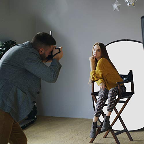 Koopro 5’×7’ Collapsible Twist Background Double-Sided Pop Up Flex Backdrops Chroma Black & White Portrait Screen Professional Video Photography and Television Studio Props with Carrying Case - color: Black&White