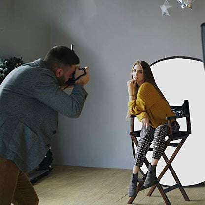 Koopro 5’×7’ Collapsible Twist Background Double-Sided Pop Up Flex Backdrops Chroma Black & White Portrait Screen Professional Video Photography and Television Studio Props with Carrying Case - color: Black&White