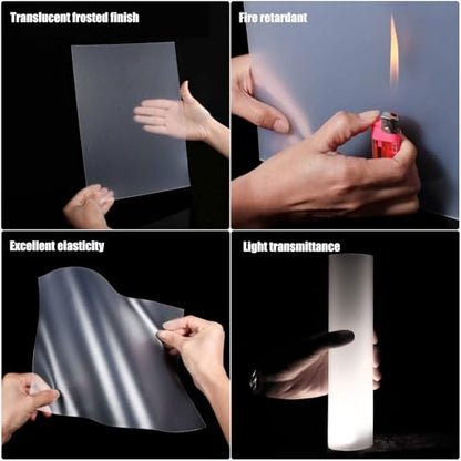 Large Pp Plastic Sheet 100×100cm 0.3 1mm Frosted Polypropylene Panel Semi-Transparent Matte Board For Light Diffuser Backdrop Table Cover Craft Use(0.5mm) - size: 0.5mm