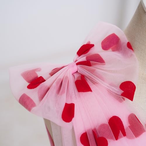 IMEKIS Toddler Kids Girls Butterfly Dress Sparkle Sequins Tulle Wedding Formal Birthday Dresses 2-10T - color: Pink Heart, size: 2-3T