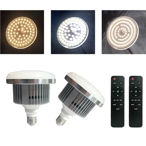 2 Pack 85W LED Soft Box Light, Photography Light Bulb 2700-6500K Remote Control Dimmable Color Temperatur, E27 Lights Photography Photo Video Studio Lighting - size: LED 85W