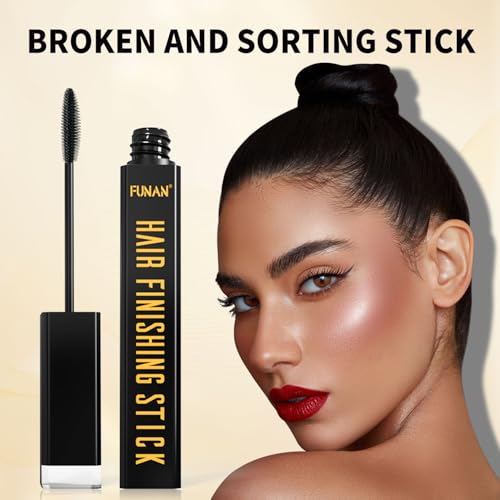 FUNAN Hair Finishing Stick, Flyaway Feel Stick Hair, Small Broken Hairs Finishing Cream, Non-Greasy and Non-Sticky Black（Pack of 2） - size: 15 Fl Oz (Pack of 2)