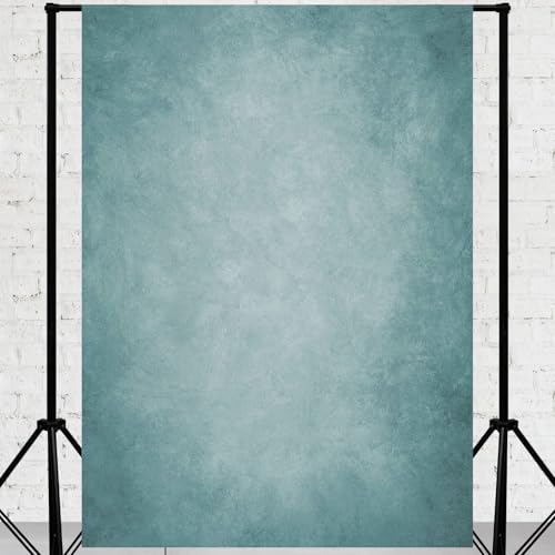 Mocsicka Cyan Photography Backdrops Texture Abstract Photo Backdrop Vintage Headshot Portrait Background for Photography Studio Props (Cyan, 8x10ft) - color: Cyan, size: 8x10ft