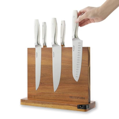 Magnetic Knife Block - Magnetic Knife Holder - Magnetic Knife Stand- Cutlery Display Stand and Storage Rack（sharpener) - style: Magnetic Knife Block ( sharpener )