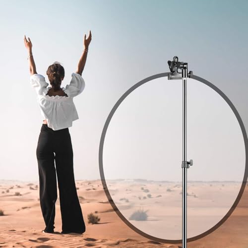 EMART 8.5FT Photography Green Screen Background Disc Reflector Light Stand with 5/8" Heavy Duty Clamp Holder, for Diffuser, Pop Up Backdrop, Photo Shooting, Video Studio, Lighting Umbrella