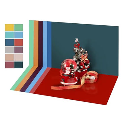 Meking 12PCS 12Patterns Product Photography Backdrops,Photo Backdrop Double Sided Morandi Tabletop Photo Background for Food/Makeup/Jewelry Photography（16.5X11inch） - color: Morandi series