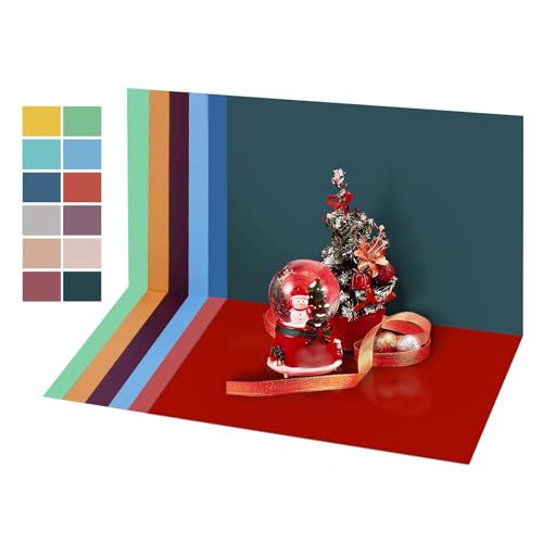 Meking 12PCS 12Patterns Product Photography Backdrops,Photo Backdrop Double Sided Morandi Tabletop Photo Background for Food/Makeup/Jewelry Photography（16.5X11inch） - color: Morandi series