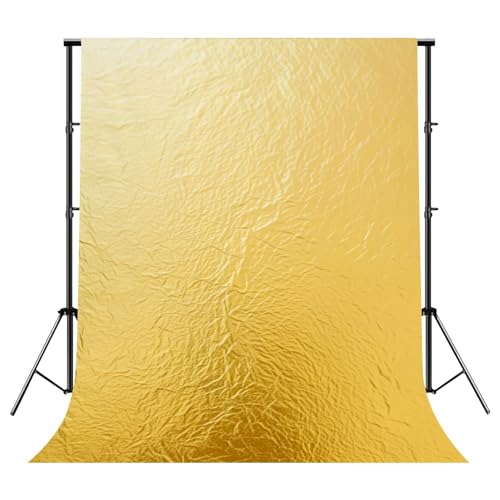 Photography Backdrops Shiny Gold Texture Subtle Creases Reflective Surface 8x10FT Photo Backdrop Photography Background for Portrait Photo Party Decor Video Studio Props Photoshoot - color: Multi10