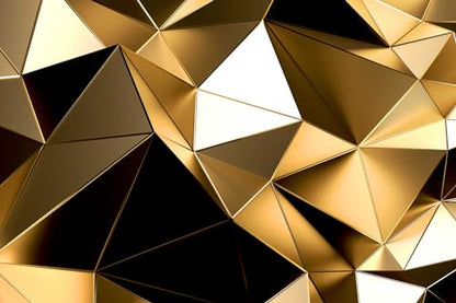 Golden 3D Geometric Lines Wallpaper for Large Walls, Sofa and TV Background - color: 121, size: 170" x 108"