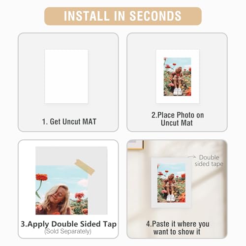 Falling in Art 50 Pack Acid-Free Mat Boards - 12x16 Uncut White Backing Boards, 4 - Ply Thickness Backer Boards for Photos, Pictures, Frames, Artworks and Prints - size: 12*16-50 Pack