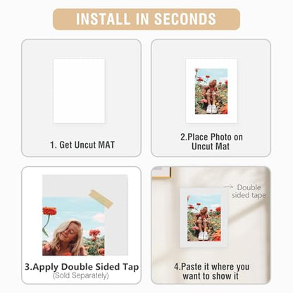 Falling in Art 50 Pack Acid-Free Mat Boards - 12x16 Uncut White Backing Boards, 4 - Ply Thickness Backer Boards for Photos, Pictures, Frames, Artworks and Prints - size: 12*16-50 Pack
