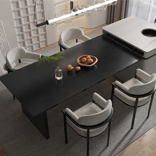 Abyssaly Black Wood Peel and Stick Paper 11.8" X 197" Decorative Self-Adhesive Contact Paper Film for Furniture Surfaces Easy to Clean Thickening Upgrade Increase Stomata and Reduces Bubble Generation - color: Black, size: 11.8" x 197"