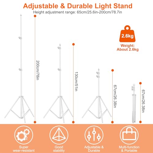 iMounTEK Backdrop Stand for Party, 6.5 * 9.84 ft Photographic Studio Photo Backgrounds Adjustable Photo Backdrop Stand Kits with a Carrying Bag Photo Backdrop Stand for Photography/Wedding(White) - color: White