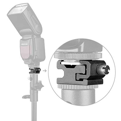 Chromlives Cold Shoe Mount Hot Shoe Mount Adapter 1/4'' Hot Shoe Flash Shoe Mount for DSLR Camera Flash Shoe Mount, Combo 4 Pack - color: shoe mount apdater
