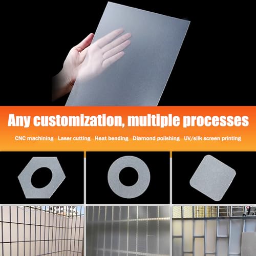 Large Pp Plastic Sheet 100×100cm 0.3 1mm Frosted Polypropylene Panel Semi-Transparent Matte Board For Light Diffuser Backdrop Table Cover Craft Use(1mm) - size: 1mm