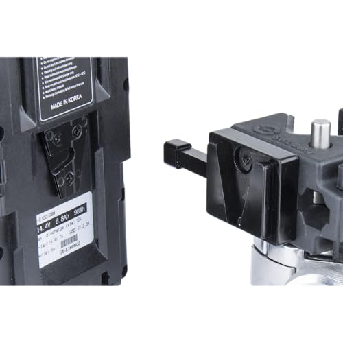 Kupo Super Convi Clamp with V-Lock Set Complete All-in-One Mounting System with V-Lock Base Extension Handle and Wedge for Photography and Video Rigging Applications (KG705411)