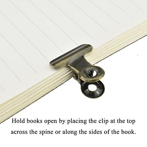 HAHIYO 0.87inch Brown Bulldog Clips Metal File Hinge Binder Clips Clamps Save Space Strong Spring Jaws Rock Solid Grip Book Lay Flat Deburred Edge for Hang Photos Wall Grid Dog Food 30PCS - size: Brown-0.87in-30P