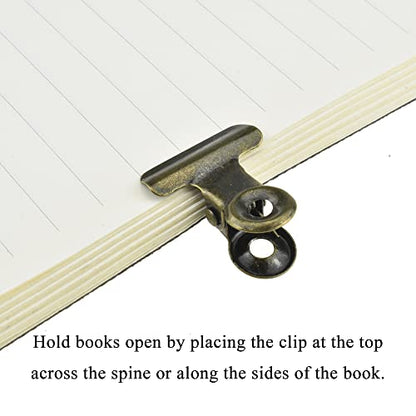 HAHIYO 0.87inch Brown Bulldog Clips Metal File Hinge Binder Clips Clamps Save Space Strong Spring Jaws Rock Solid Grip Book Lay Flat Deburred Edge for Hang Photos Wall Grid Dog Food 30PCS - size: Brown-0.87in-30P