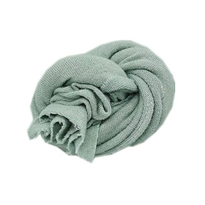 Newborn Photography Props Boys Girls Wrap Baby Photo Props Soft Knit Blanket Cloth (Light Green) - color: Light Green