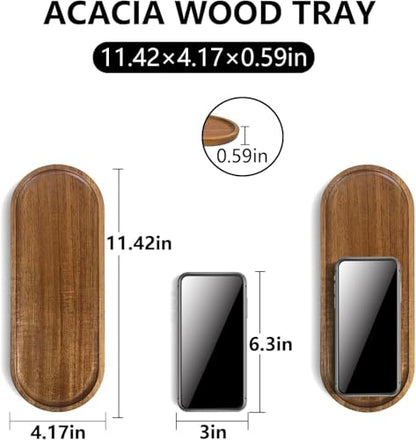Linwnil Wood Serving Trays Charcuterie Boards Oval Wooden Plates Wood Serving Platter Cheese Dinner Plates Bulk for Dessert Snack Bread Fruit Appetizer Dishes (11.5x4Inch*12Pack) - size: 11.5" X 4"_12pack