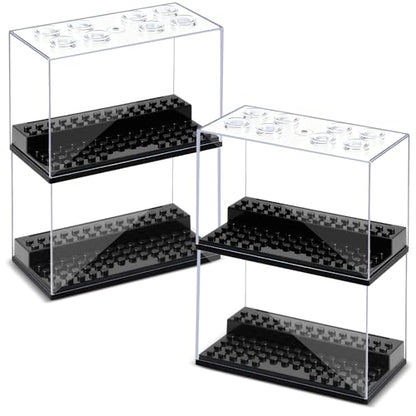 Small-Sized Acrylic Display Case, Clear Dustproof Storage Box, 4 Pack Building Block Display Boxes for Collectibles, Suitable for Showcasing Collectibles - size: 4 Pack