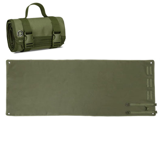 Outdoor Camping Tactical Training Shooting Mat Anti Slip Pad, Waterproof and Moisture-Proof Folding Mat Picnic Blanket Portable with Carry Strap - color: Army green
