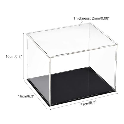 uxcell Acrylic Clear Display Case Box Dustproof Protection Showcase Cube Collectibles Show Box 7.9x5.9x5.9inch - size: 7.9x5.9x5.9 Inch