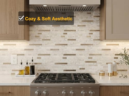 Yipscazo 2026 New Upgrade Peel and Stick Backsplash, Stick on Backsplash Tiles for Kitchen, Bathroom, Fireplace (10 Sheets, Beige Rocks) - color: Beige Rocks