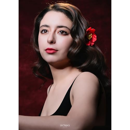 UrcTepics 8x10ft Red Abstract Photography Backdrop for Studio Portraits, Headshots - Textured Professional Background Cloth - color: Red, size: 8×10 ft
