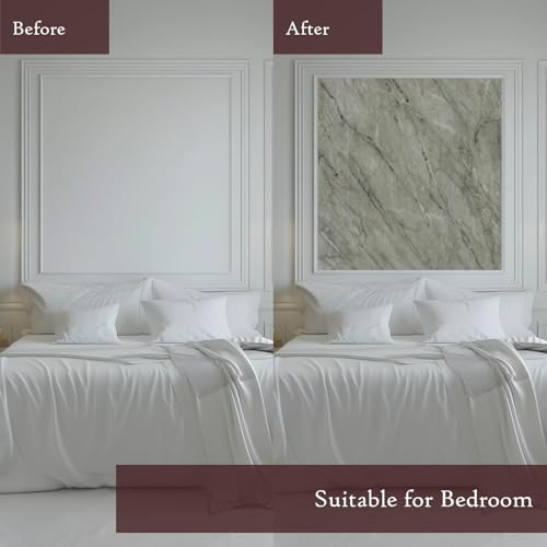Very Berry Sticker Marble Contact Paper (Gray Matte, 24" x 78", 2 Pack) Premium Peel and Stick Wallpaper for Countertop, Bathroom Vanities & Cabinets, Renter Friendly, Waterproof Vinyl - color: Gray Matte, size: 24" x 78" (2-pack)