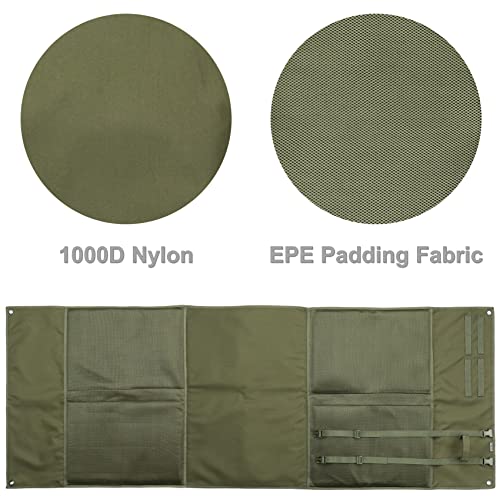 DEYACE Shooting Mats Prone Padded, Extra Large Portable Roll Up Shooting Padded Mat for Range Shooting and Hunting - color: Green Camo